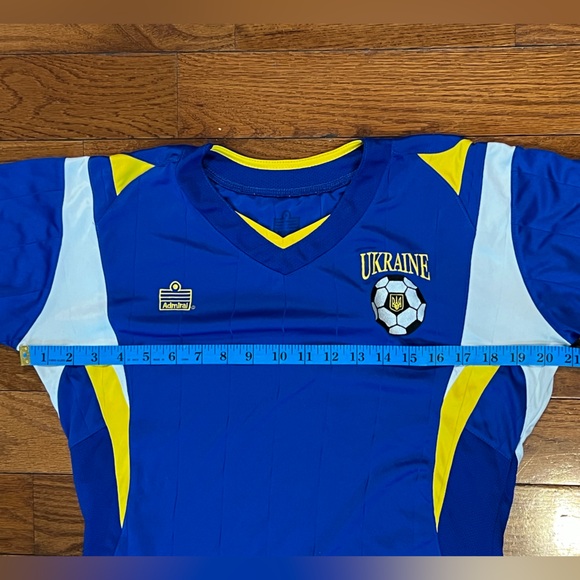 Admiral Women’s Ukraine Soccer Jersey Blue White Yellow Large Preowned - Picture 6 of 7